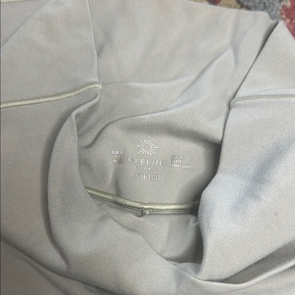 Aerie Khaki Crossover Flare Leggings - Picture 3 of 3